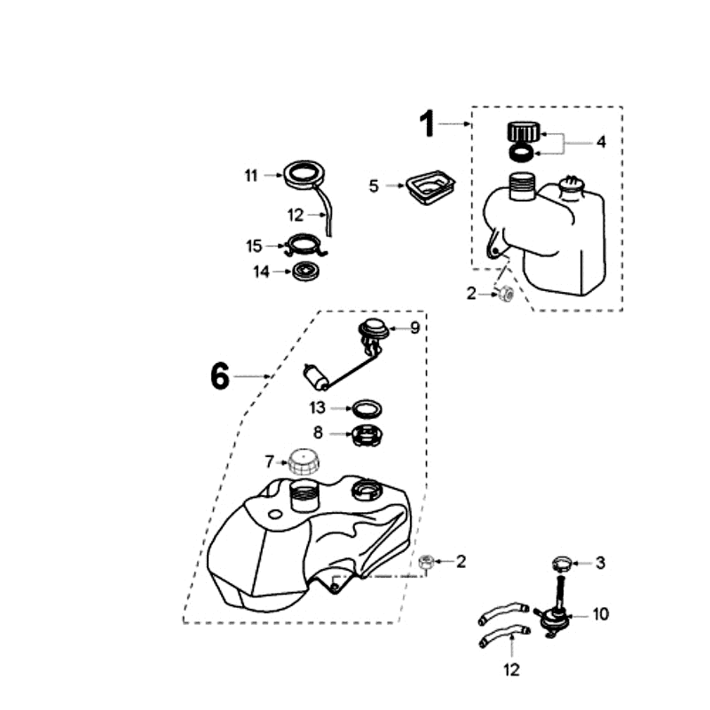Tank with Wire Harness Peugeot Elyseo black