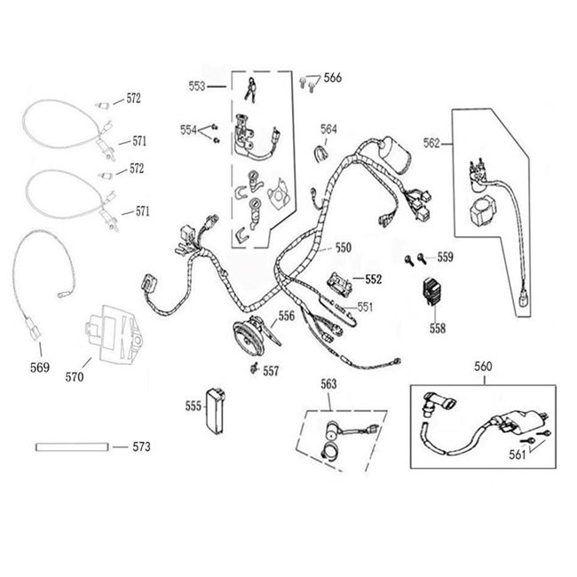 Ignition Lock Wiring Harness China Grande Retro Euro4