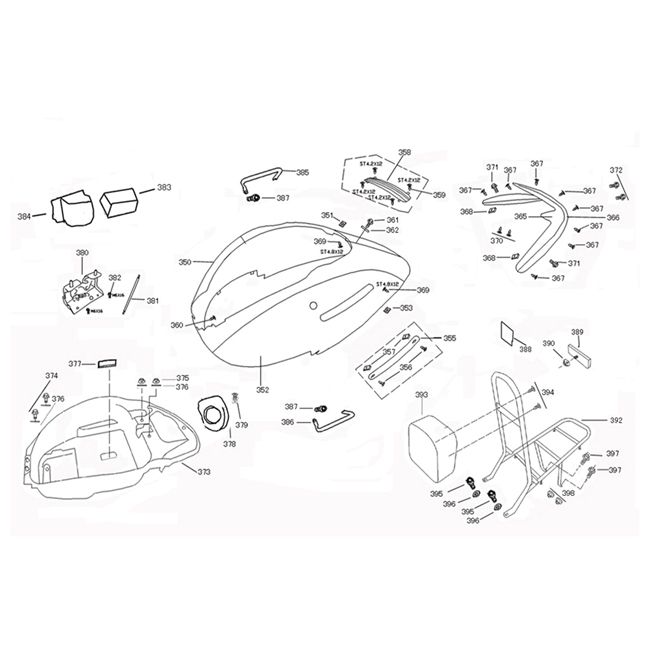 Motorcycle plating China Grande Retro blue/white