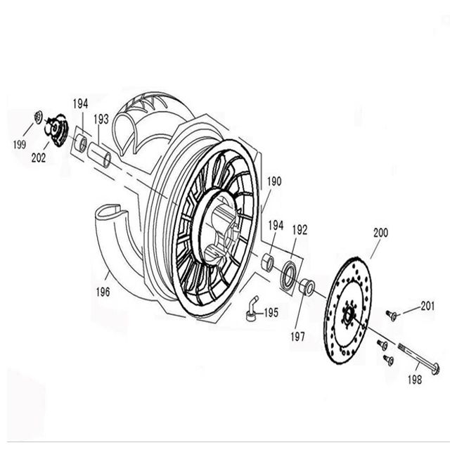 Front wheel China Joy /Legend-Voorwiel China Joy / Legend
