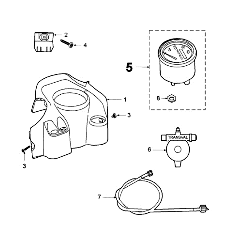 Counter Rear Wheel Grimeca Peugeot Fox red