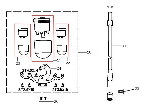Counter Neco Borsalino Oro matt red