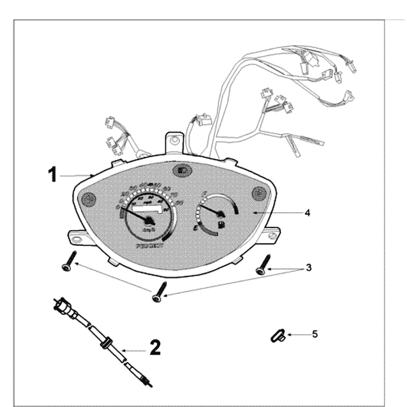 Teller Peugeot Tweet old silver grey