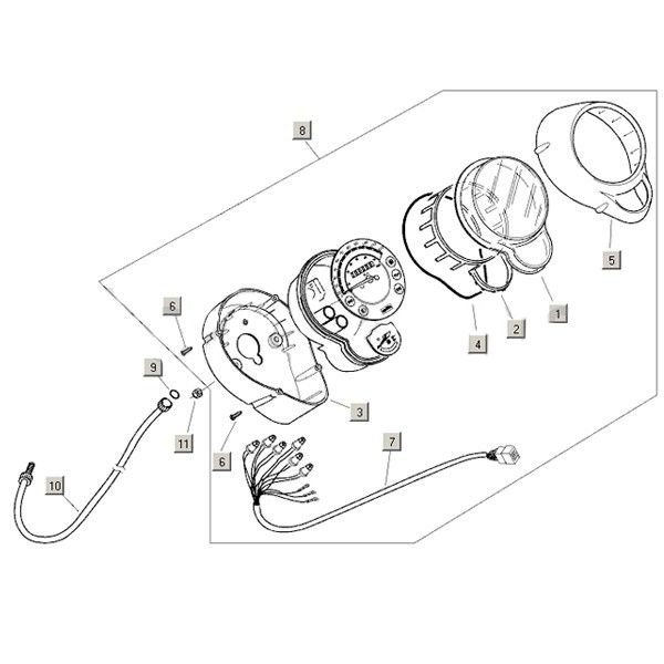 Counter set Aprilia Mojito Custom 2t (Piaggio engine) 2004 - 2010