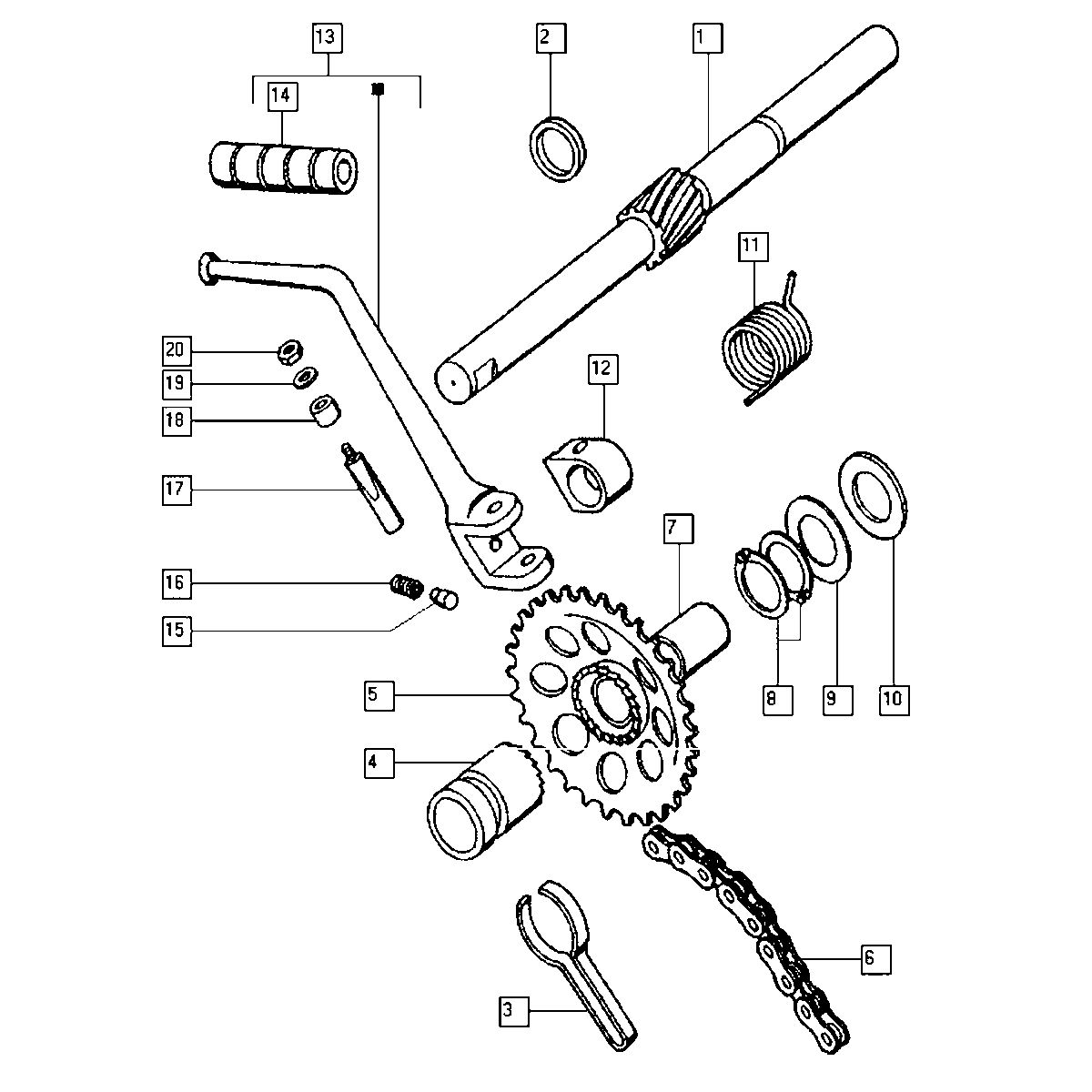 Start mechanisme Tomos STANDARD (25-45KMH) (K8-L0)