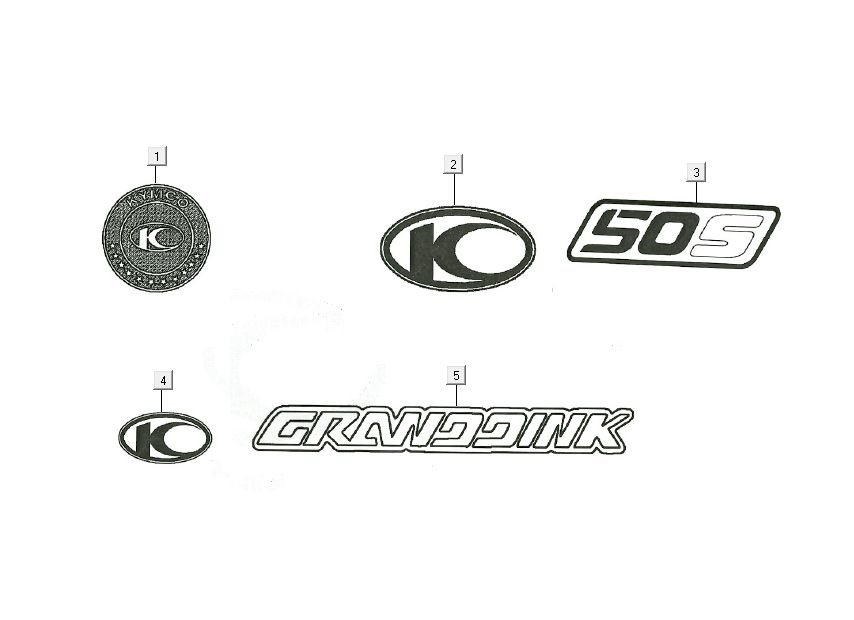 Transfer stickers Kymco Grand Dink 2-stroke Titanium