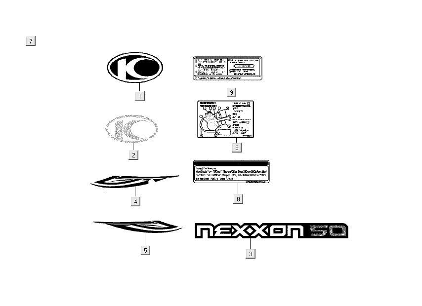 Transfers - Stickers Kymco Nexxon 4-stroke dark grey