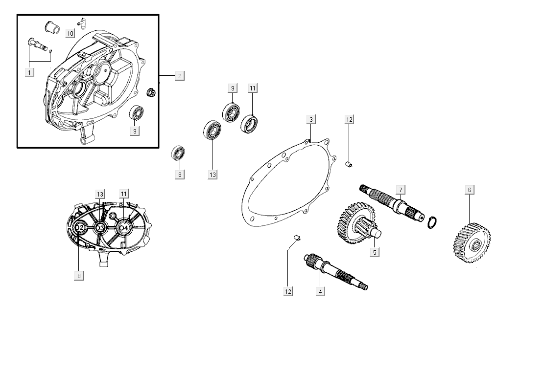 Final transmission Kymco Super8 Street 50i E4 Matt Grey