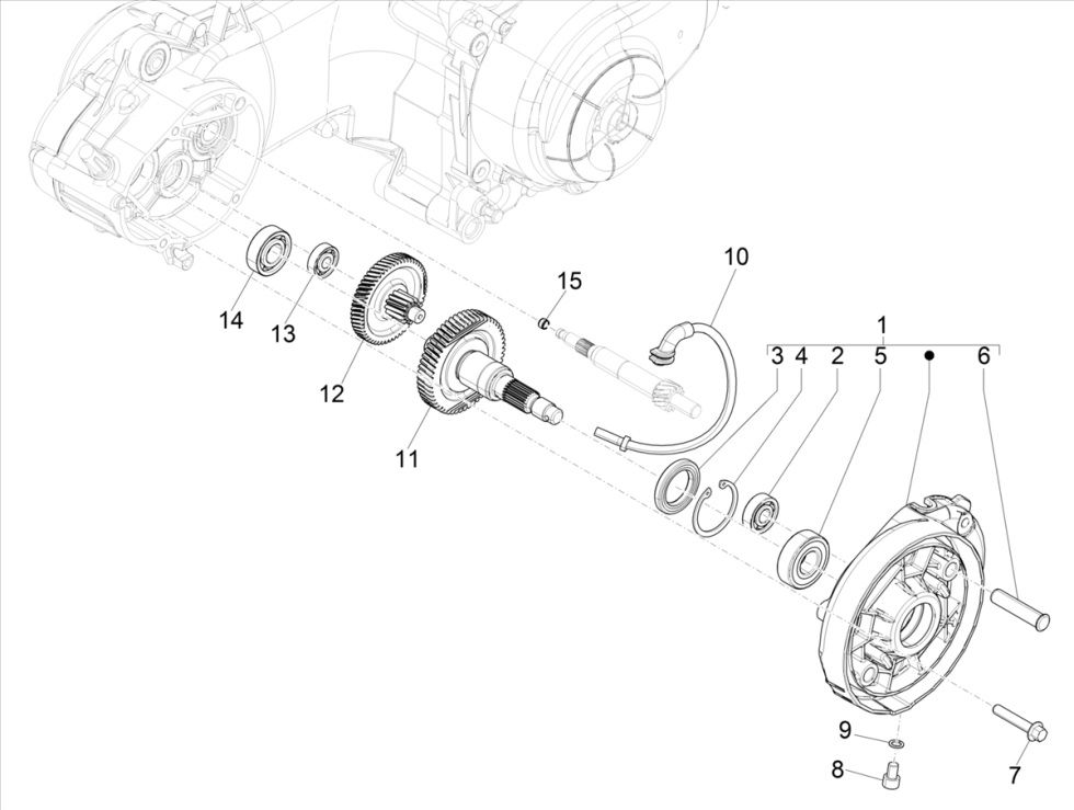 Vespa Primavera 4-stroke 3V transmission (Euro5 injection IGET)