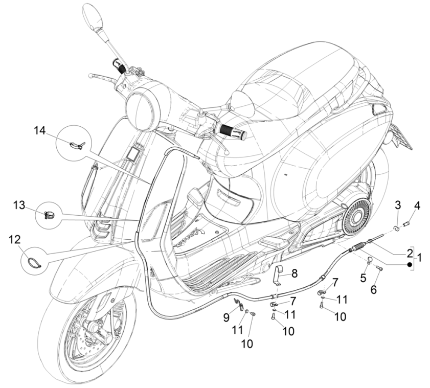 Vespa Eletrica 45KM/H E5 2021 (EMEA) transmissions