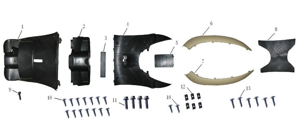 Footboard- Leg Shield China Jet Ten 4-Stroke
