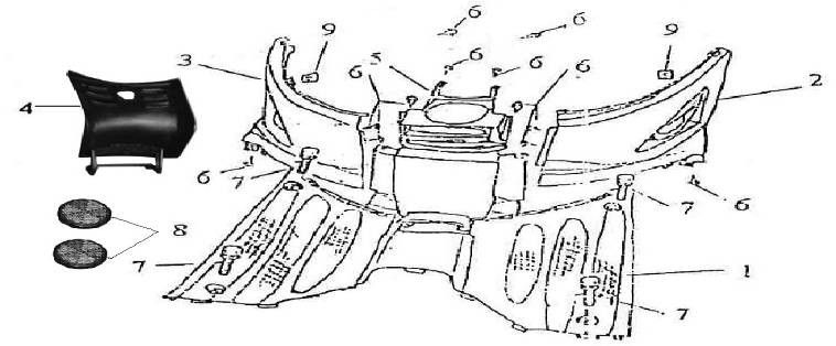 Footboard Santini Firenze 125cc