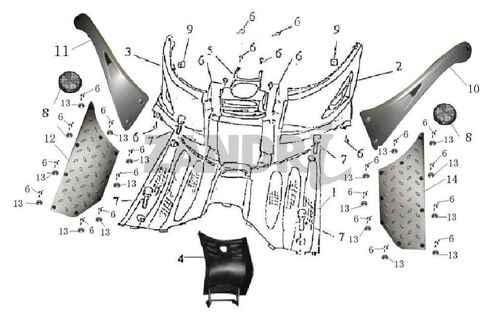 Running Board BTC Grande Retro GT1 blue cream metallic