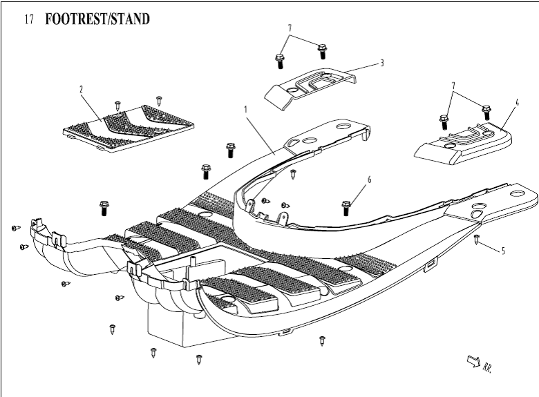 Footboard China Venom black