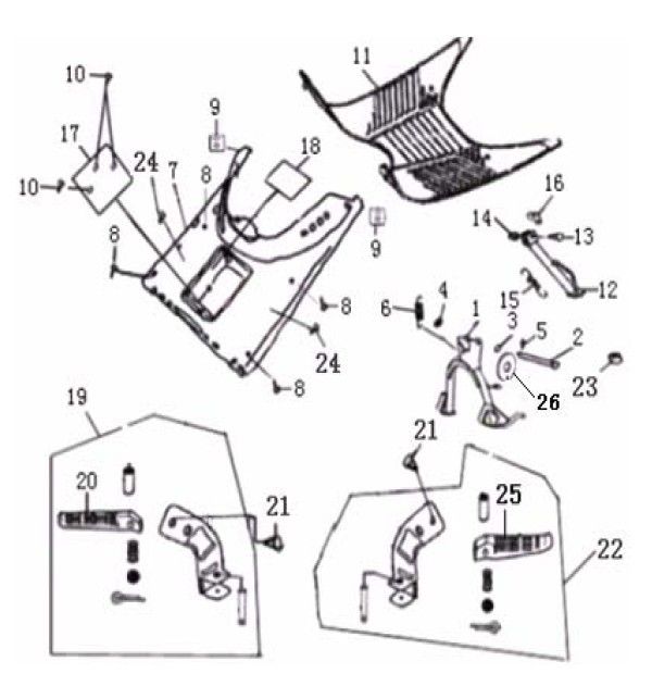 Running Board Generic Cracker red 2009 2-stroke 25