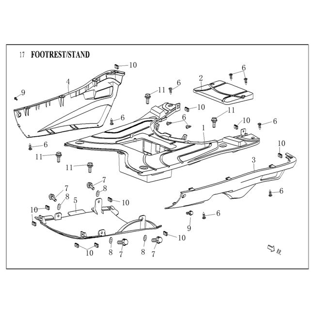 Running board dark blue Agm Vx50 plus