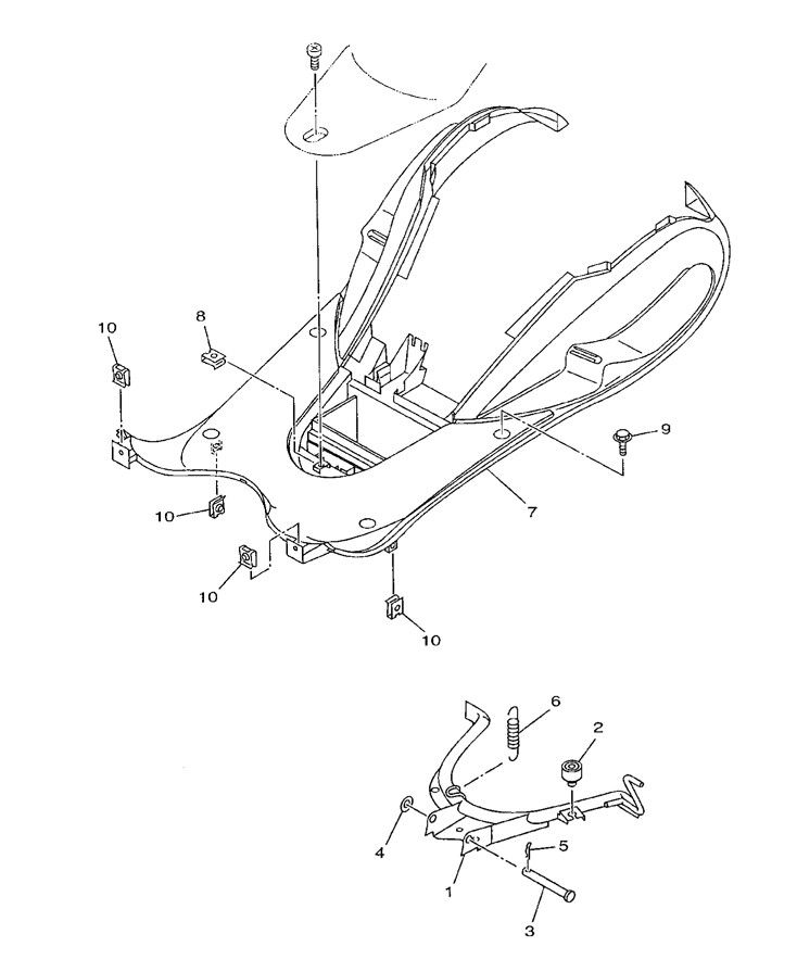 Running Board- Middle Stand Yamaha Neo's 2-Stroke (2003 to 2008)