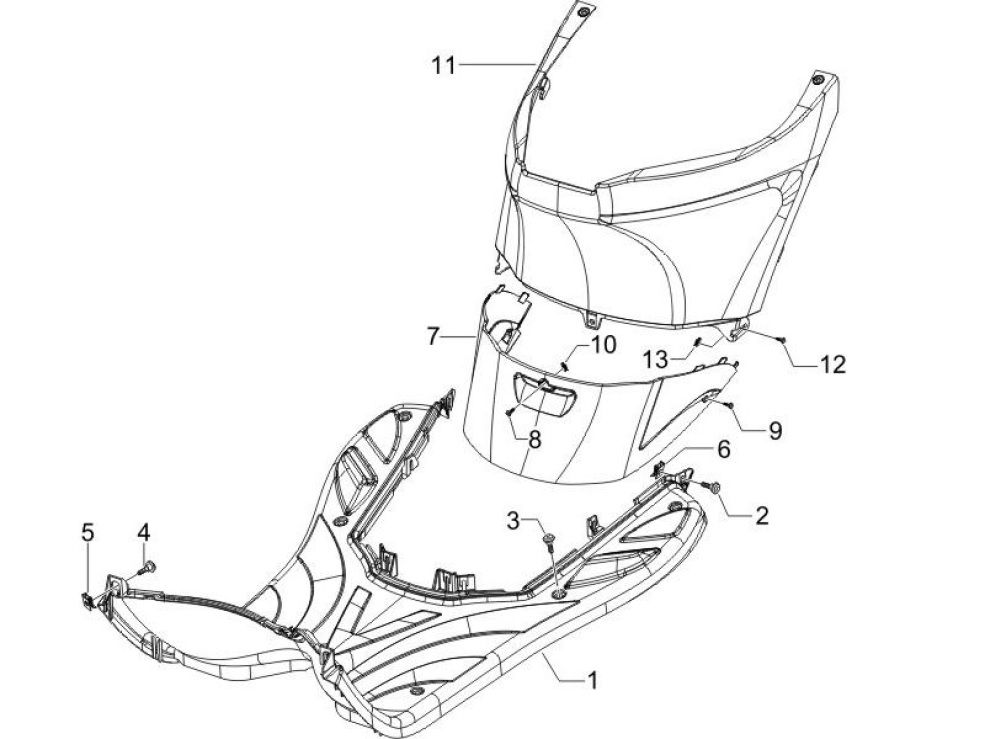Piaggo Zip 4-stroke footboard (euro5 injection IGET)