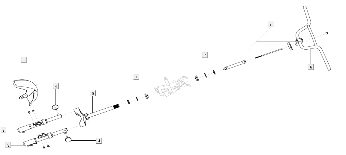 Front fork Niu U Series turqoise