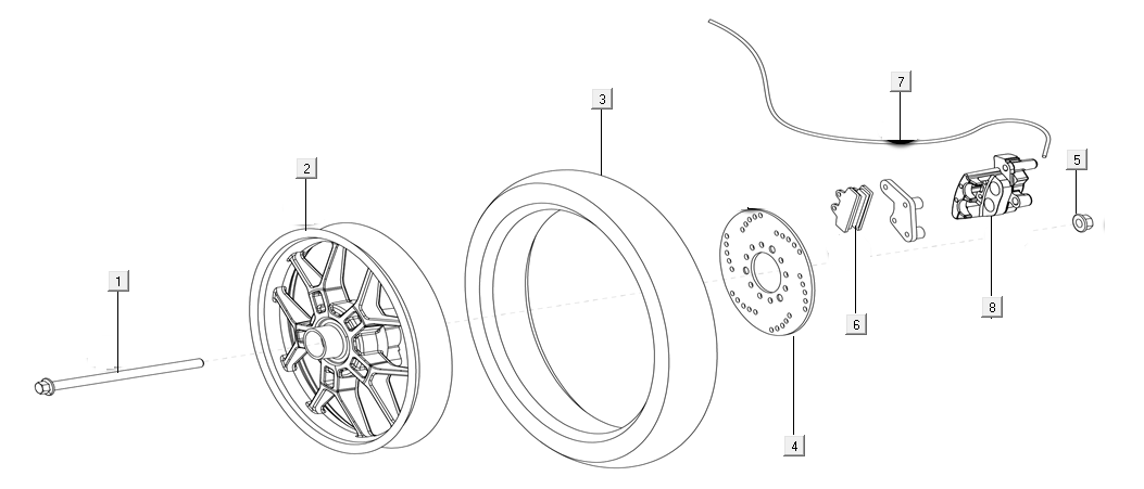 Front wheel - brake Niu U Series