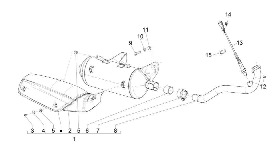Piaggio MP3 300 ie E4 LT BUSINESS exhaust - SPORT NOABS-ABS 2016 - 2018 (EMEA)