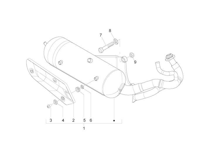 Exhaust Piaggio Zip 2000 2-stroke AC