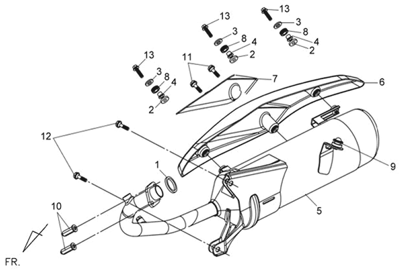 Exhaust Sym Symphony (BK5560) black