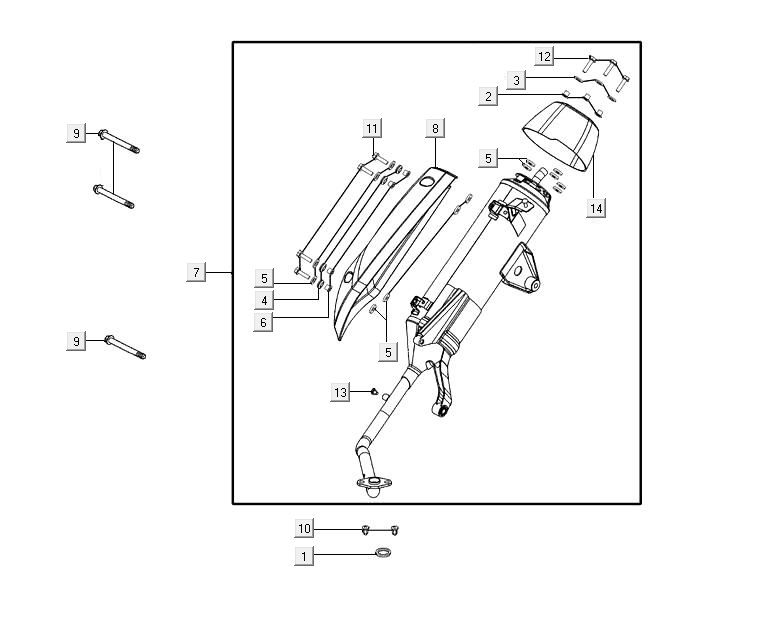 exhaust AGILITY 16+ 4T 125 Matte Metallic Silver
