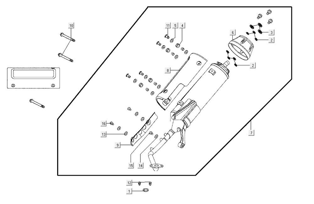 exhaust AGILITY CITY 16 4T 125