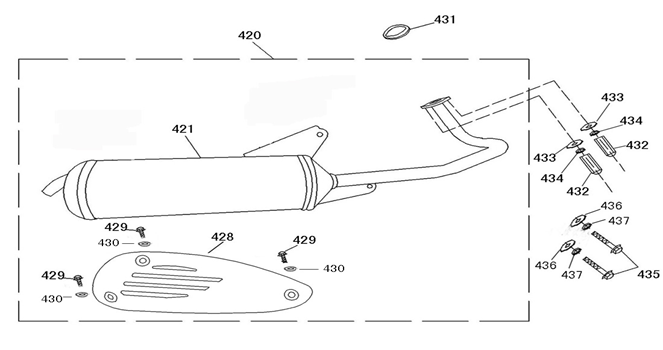 Exhaust AGM Star50 white