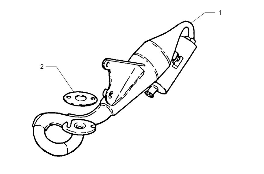 Exhaust Beta Ark-k AC silver 2-stroke-partsproduct-Uitlaat-Beta-Ark-k-AC-zilver-2-takt
