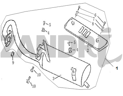 Exhaust BTC Grande Retro GT1 coffee cream