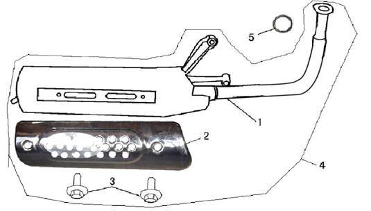 Exhaust China LX anthracite