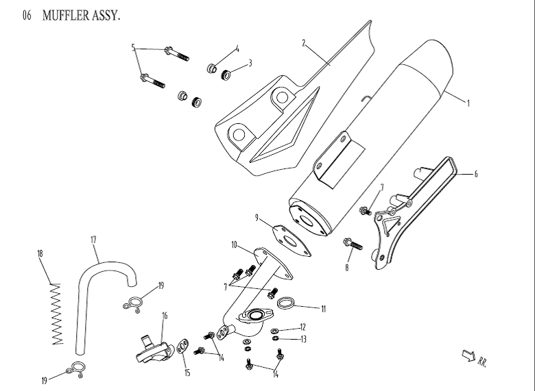 Exhaust China Venom white