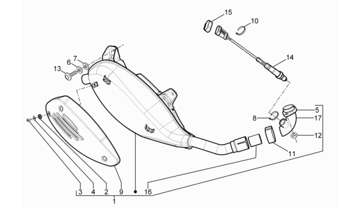 Exhaust Vespa GTV 250 4T 4V IE