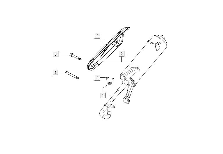 Exhaust Kymco Agility 10' 4-stroke sporty red