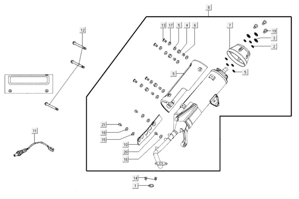 Exhaust Kymco Agility City 16 200i