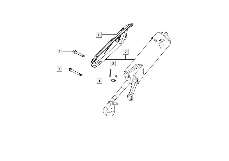 Exhaust Kymco Agility Fat 12' 4-stroke black