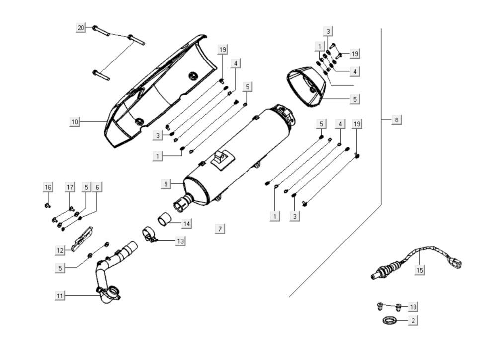 Exhaust Kymco Gti 300i