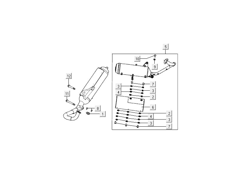 exhaust Kymco Super9 ac o.m 2-stroke matt black yellow