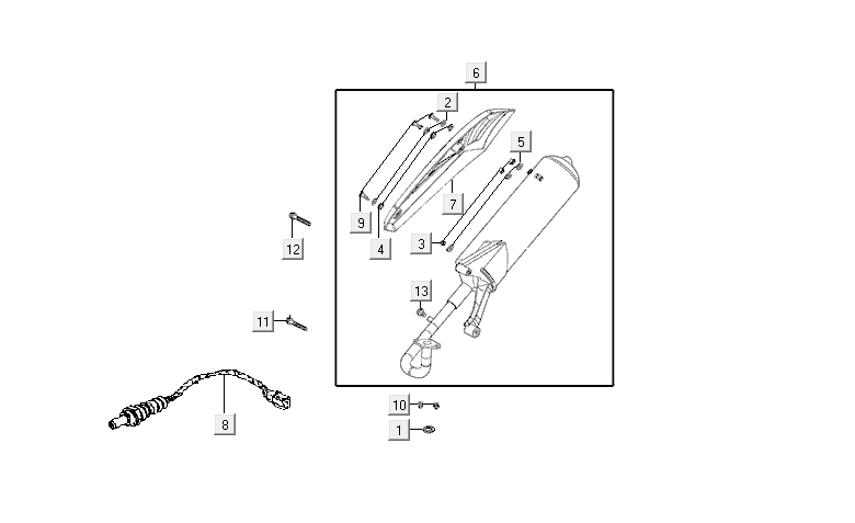 Exhaust Kymco VP50i injection euro 4 oak metallic