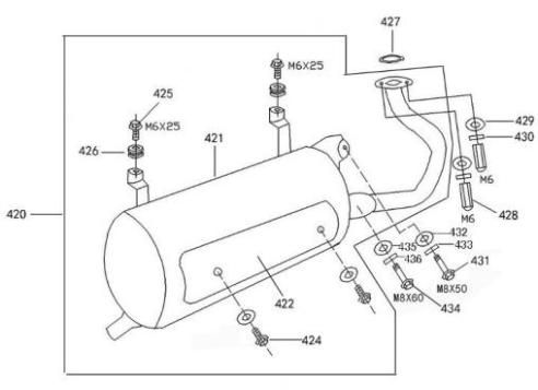 Exhaust Neco Borsalino Oro matt cream