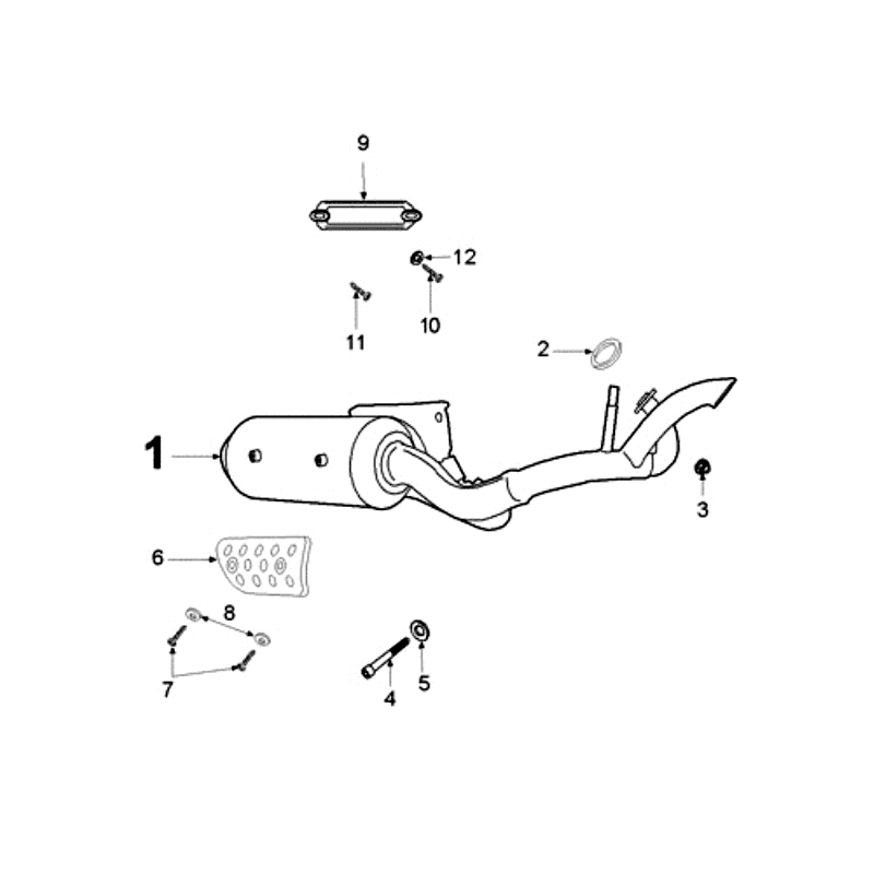 Exhaust Peugeot Ludix 10 Black