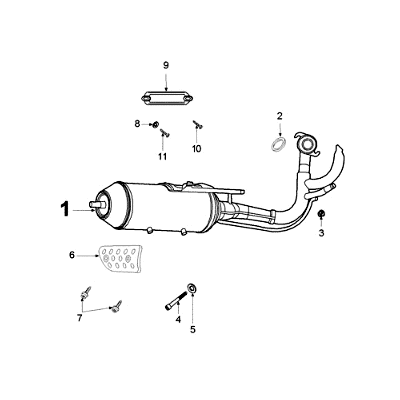 Exhaust Peugeot Ludix 12 black