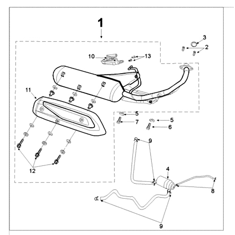 Exhaust Peugeot New Vivacity 4-stroke Blue