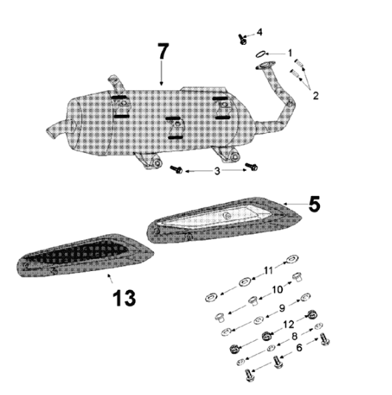 Uitlaat Peugeot Tweet 125 V E3 2013-2017