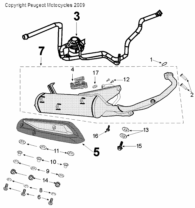 Exhaust Peugeot Tweet old brown