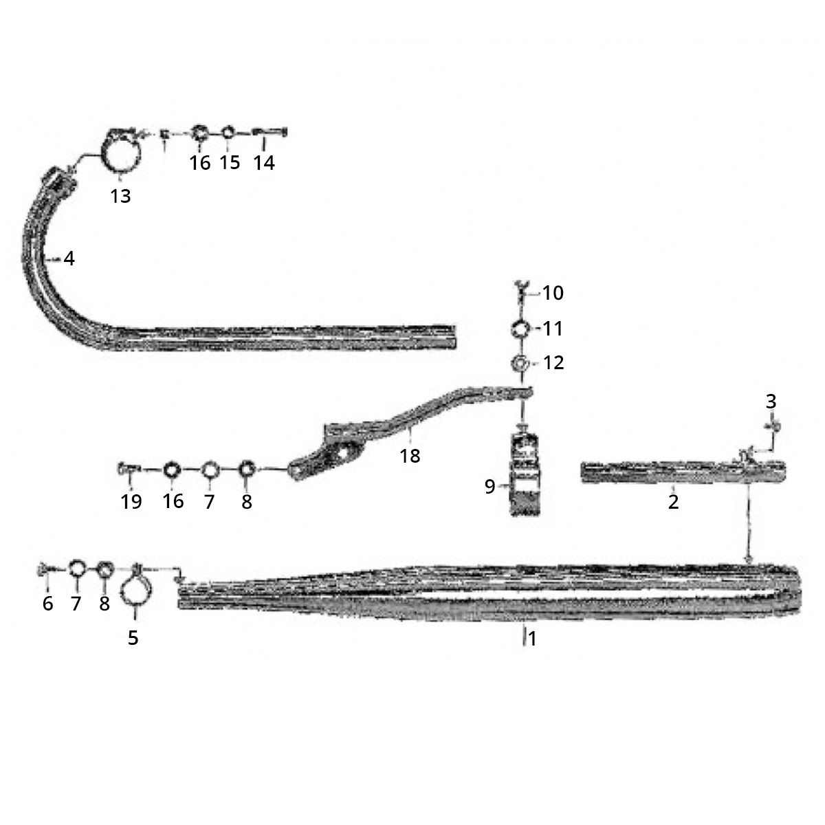 Zundapp C50 Sport 517-21LA exhaust