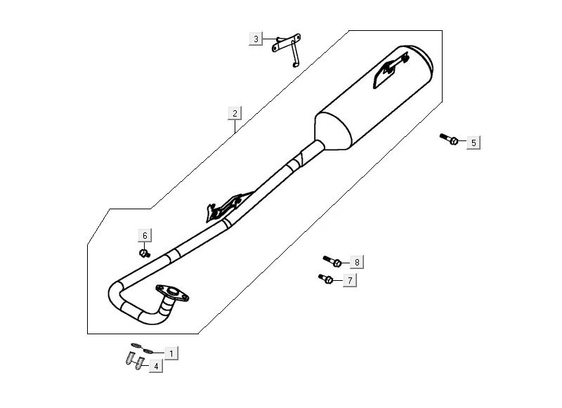 Muffler Kymco Maxxer 90 Black