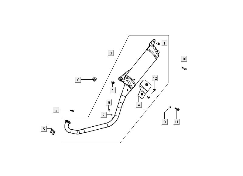 Muffler Kymco MXU 50